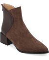 Journee Collection Collection Women's Tru Comfort Foam Wide Width Consuello Booties In Brown