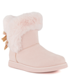 Juicy Couture Krazey Kute Womens Faux Fur Faux Leather Booties In Blush