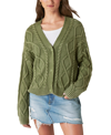 LUCKY BRAND WOMEN'S CABLE-STITCH LONG-SLEEVE CARDIGAN