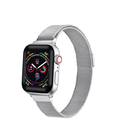 Posh Tech Men's And Women's Silver-tone Skinny Metal Loop Band For Apple Watch 42mm In Multi