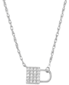 FOSSIL STERLING SILVER LOCK CHAIN NECKLACE