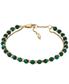 FOSSIL ALL STACKED UP MALACHITE BEADED BRACELET