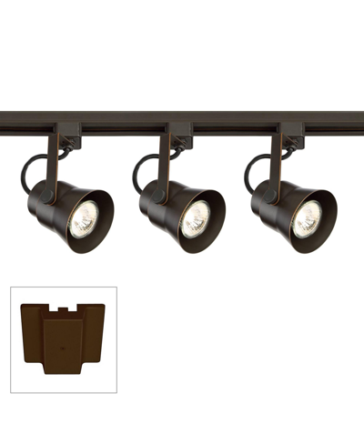 Pro Track 3-light Bronze Floating Canopy Track Kit -  In Brown