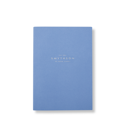 Smythson Evergreen Notebook Refill In Silver