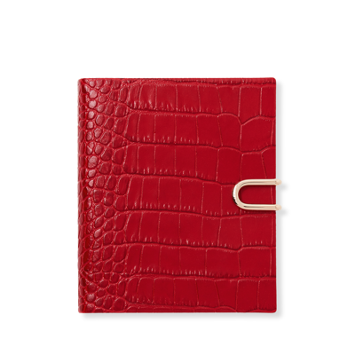 Smythson 2024 Premier Daily Fashion Diary With Slide In Mara In Red