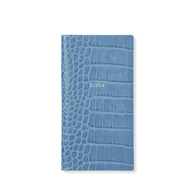 Smythson 2024 Memoranda Weekly Diary In Mara In Nile Blue