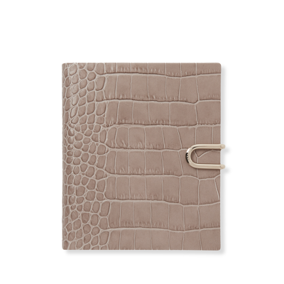 Smythson 2024 Premier Daily Fashion Diary With Slide In Mara In Taupe