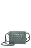 Bottega Veneta Loop Mini Intrecciato Crossbody Bag In Green