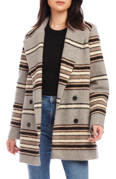 Karen Kane Striped Double Breasted Jacket