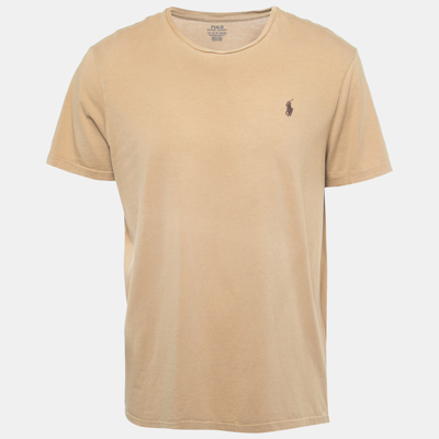 Pre-owned Polo Ralph Lauren Beige Cotton Custom Slim Fit T-shirt Xl