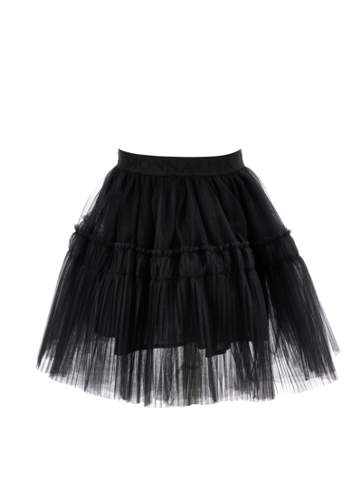 Monnalisa Tulle Circle Skirt In Black