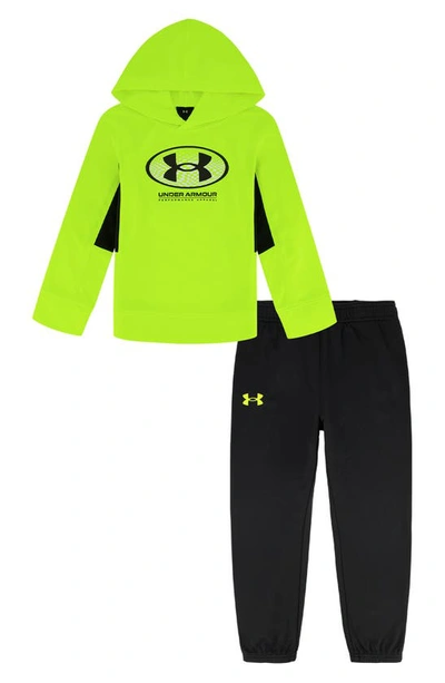 Under Armour Kids' Toddler Boys Locker Tag Pieced Hoodie And Joggers Set In High Vis Yellow