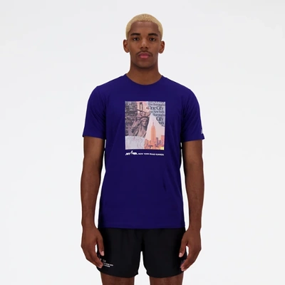 New Balance Men's Run For Life Graphic T-shirt In Blue