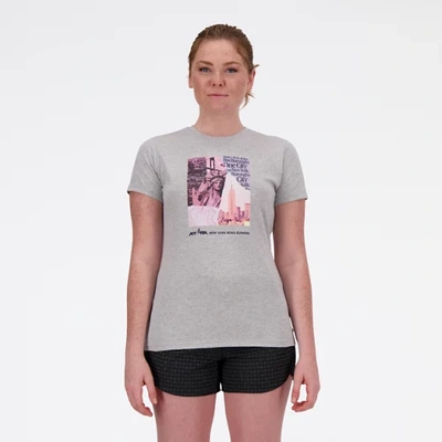 New Balance Women's Run For Life Graphic T-shirt In Grey