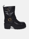 MICHAEL MICHAEL KORS 'PERRY' BLACK SHINY LEATHER BOOTS