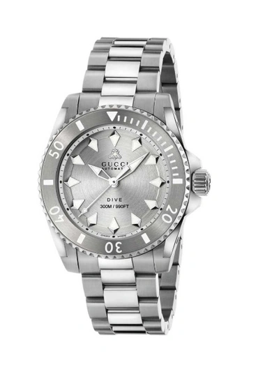 Gucci Dive Automatic Silver Dial Unisex Watch Ya136354