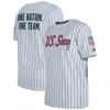 5TH AND OCEAN BY NEW ERA 5TH & OCEAN BY NEW ERA GRAY USMNT THROWBACK MESH JERSEY T-SHIRT