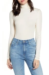 Ag Chels Ribbed Turtleneck Sweater In Ivory Dust