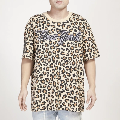 Pro Standard Mens New York Yankees  Yankees Animal Drop Shoulder Aop T-shirt In Leopard/leopard