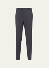 Prada Men's Tailored Wool And Mohair Pants In Ferro