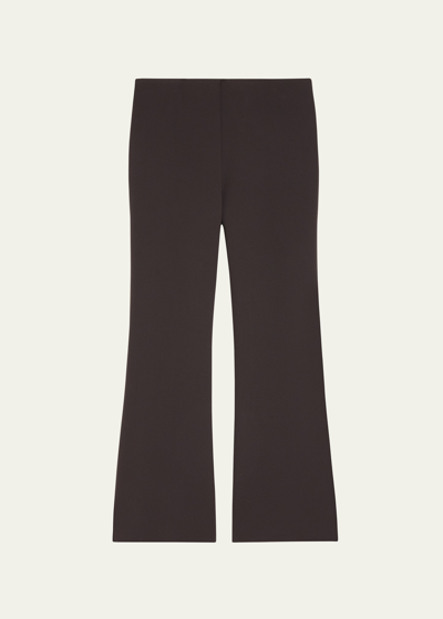 Theory Scuba Mid-rise Kick Flare Pants In Mink