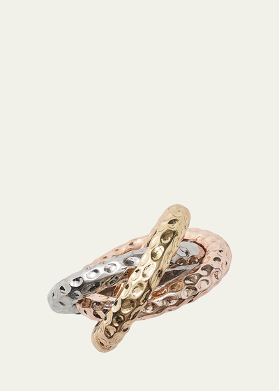 Kim Seybert Trinity Napkin Ring In Multi, Set Of 4 In A Gift Box