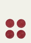 Baccarat X Kim Seybert X Baccarat Etoile Red Coasters, Set Of 4 In Red