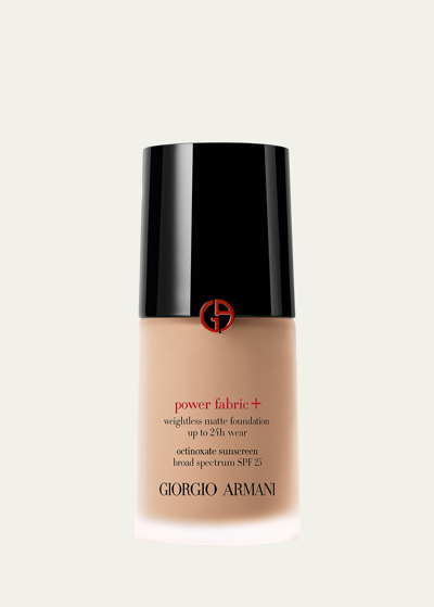 Armani Collezioni Power Fabric+ Matte Foundation With Broad-spectrum Spf 25 In 55