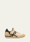 Loewe Multi-panel Lace-up Sneakers - Women's - Cotton/calf Leather/suede/fabric In Multi