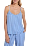 Eberjey Gisele Stripe Stretch Modal Pajamas In Nordic Stripes Vista Blueivory