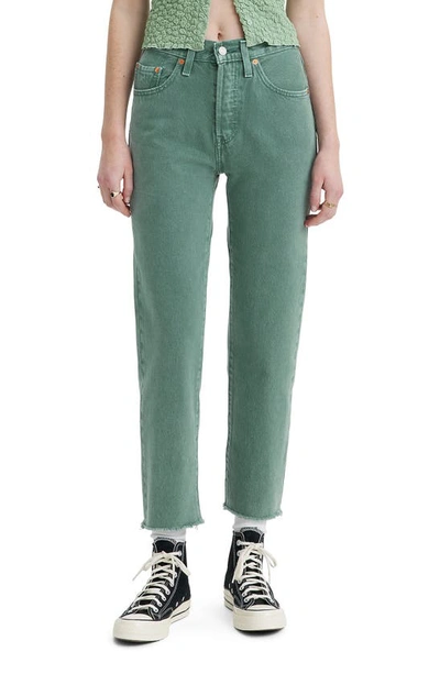 Levi's 501 Crop Jeans In Metallic