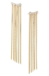 NADRI NADRI CLEO FRINGE DROP EARRINGS