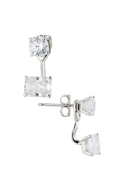 Nadri A La Carte Ear Jackets In Rhodium Plated Or 18k Gold Plated In Silver