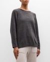 Barefoot Dreams Cozychic Lite Ribbed Raglan-sleeve Pullover In Carbon