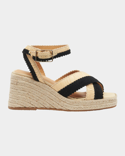 Castaã±er Tatiana Wedge Platform Sandal In Black