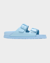 Birkenstock Arizona Dual-buckle Slide Sandals In Powder Blue