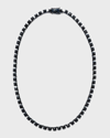 Nakard Mini Tile Riviere Necklace In Black Spinel
