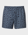 Zimmerli Men's 4700 Cotton Poplin Boxers In Blue