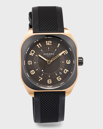 Herms Hermes H08 La Matiere Du Temps Watch, 42 Mm In Black