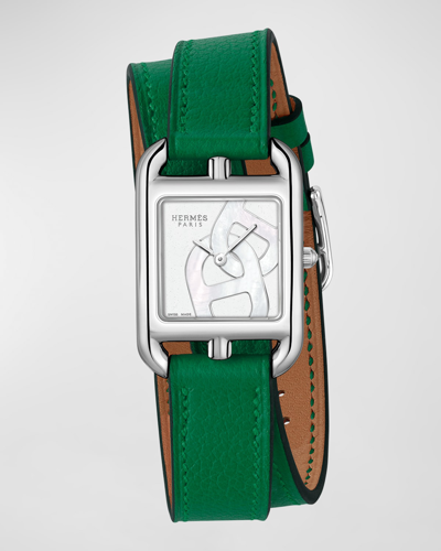 Herms Cape Cod Watch, Small Model, 31 Mm In Green