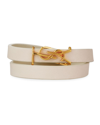 Saint Laurent Leather Double-wrap Ysl Bracelet