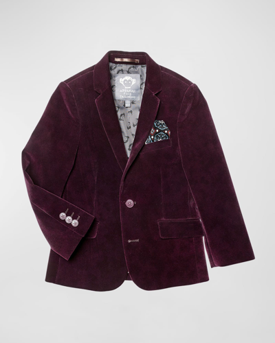 Appaman Boys' Blazer - Little Kid, Big Kid In Merlot Velvet