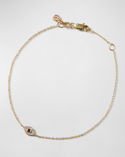 SYDNEY EVAN SMALL DIAMOND EVIL EYE BRACELET