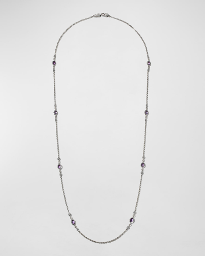 Konstantino Silver And Gold Purple Amethyst Necklace