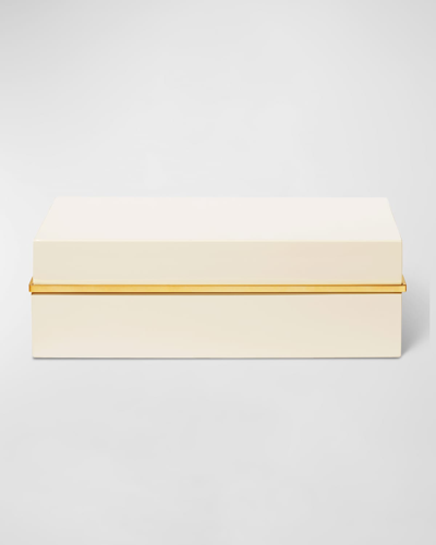 Aerin Piero Medium Lacquer Box In White