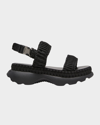 Moncler Belay Sporty Slingback Sandals In Black