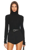 Aexae Wool Sheer Top In Black