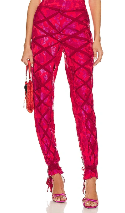 Kim Shui Lace Up Pant In Pink