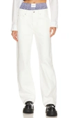 Alexander Wang Layered Boxer Skater Jean In Denim In Mooonshine
