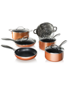 Gotham Steel Copper Cast 10pc Cookware Set In Copper